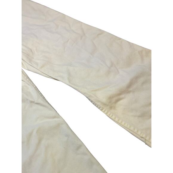 Vintage 70s Sears Jr. Bazaar Buttercream Yellow Flare Pants Raw Hem Juniors 7 - Picture 2 of 5